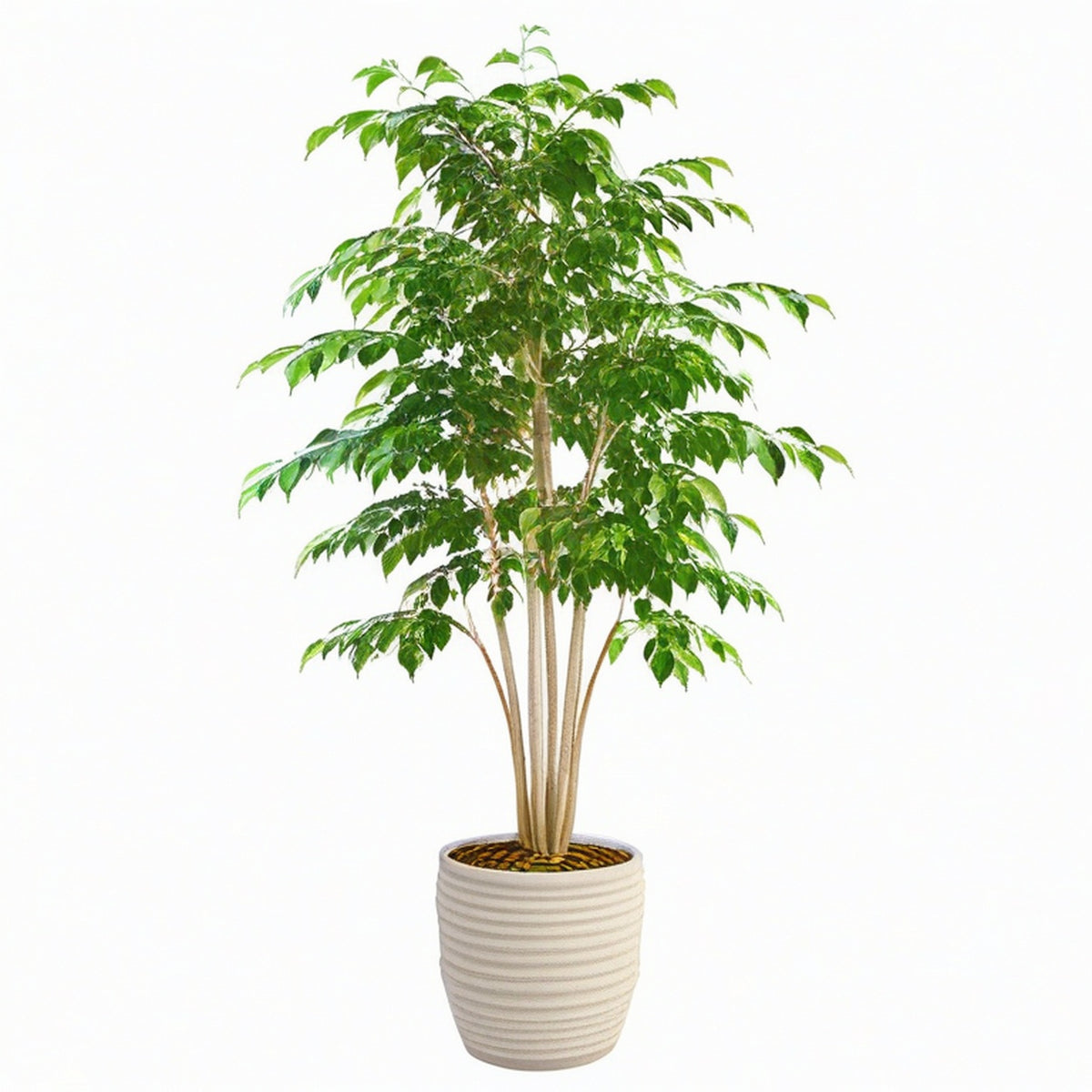Arbre artificiel 180 cm feuillage synthétique vert pour décoration intérieure