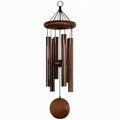 Carillon à vent 80 cm en métal et bois bronze marron suspendu décoratif
