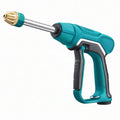 Pistolet d'arrosage 45 cm en plastique acier et laiton turquoise noir à jet réglable